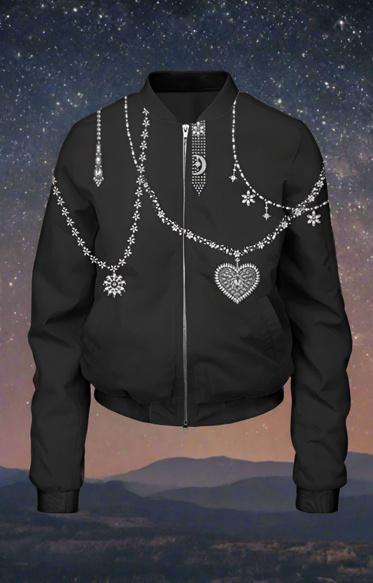 Crystalworks Printed Bomber Jacket