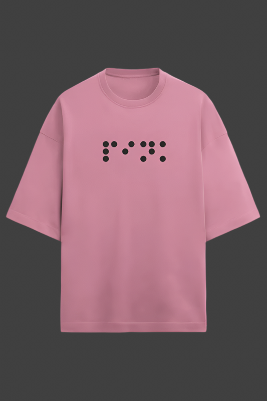 Braille 'Pink' Puff Print T-shirt